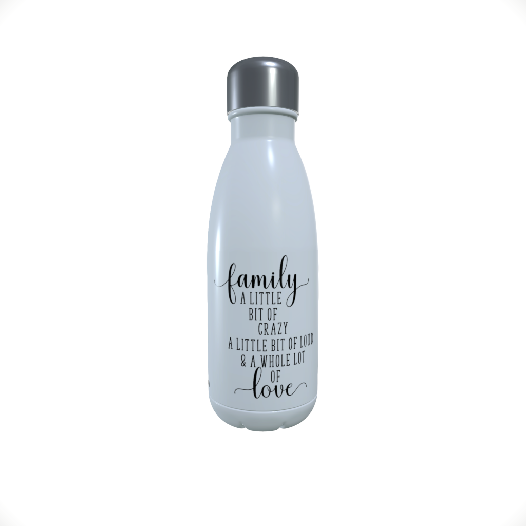 Family Water Bottle, Personalised Drinks Bottle, Thermos Bottle